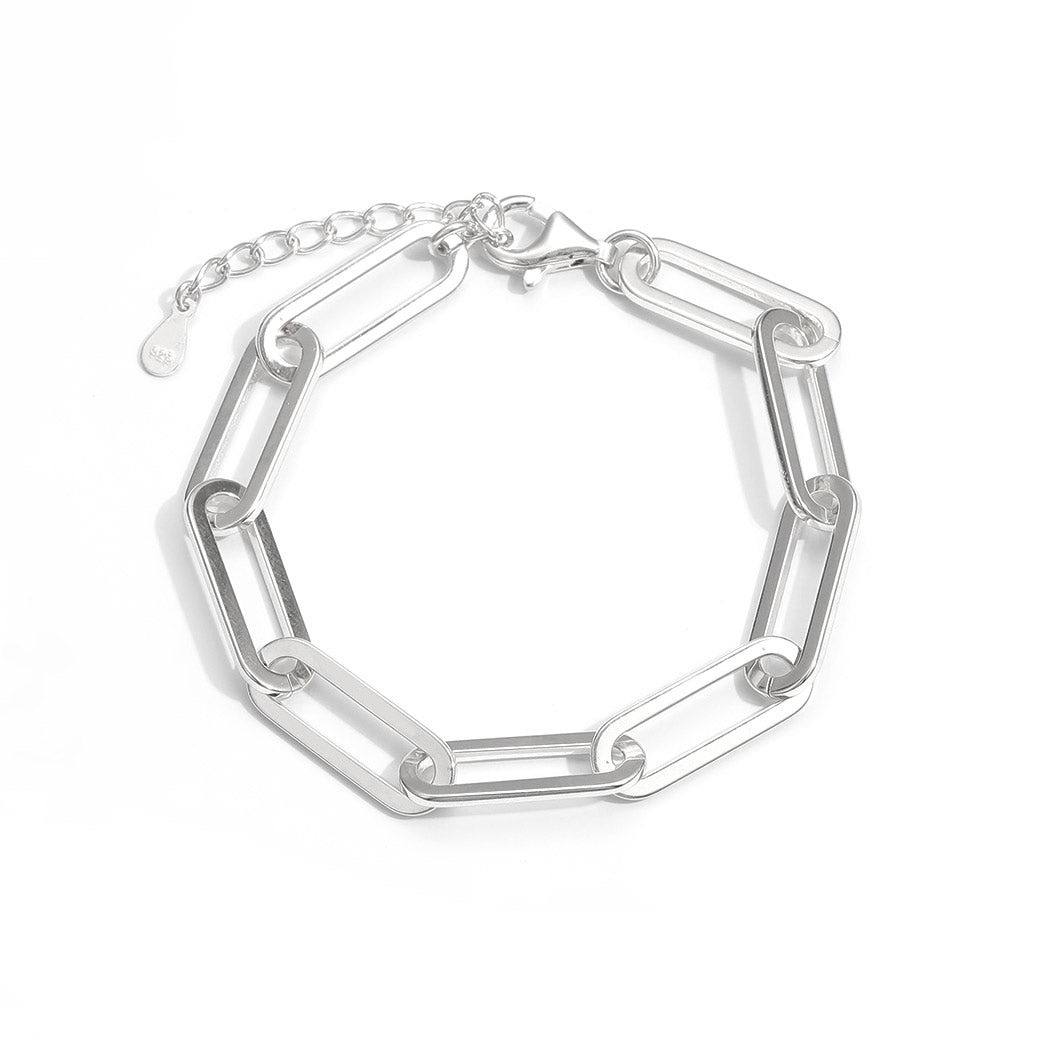 Fashion Holiday Hollow Chain Silver Bracelet