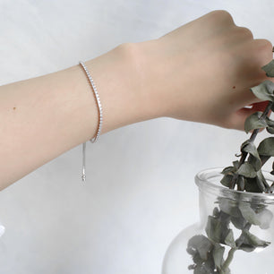 Women Shining CZ Silver Bracelet