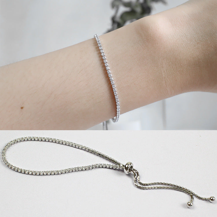 Women Shining CZ Silver Bracelet