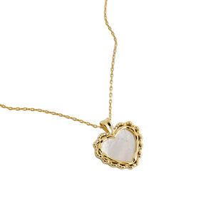 Silver Shell Heart Necklace