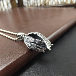 Vintage Men's Devil Wings Silver DIY Pendant