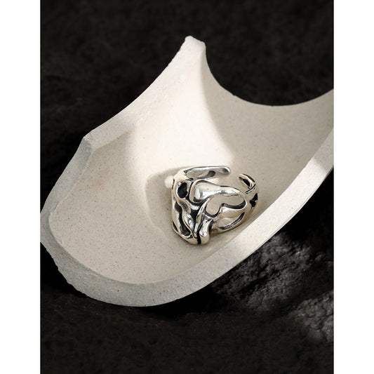 Skull Head Silver Adjustable Ring