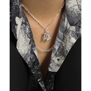 Casual Irregular Branches Silver Necklace