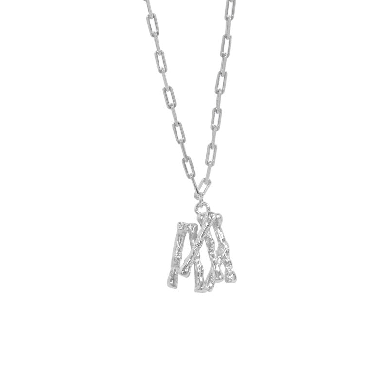 Casual Irregular Branches Silver Necklace