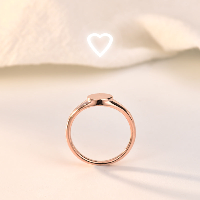 Gift Hollow Love Heart Projection Silver Ring