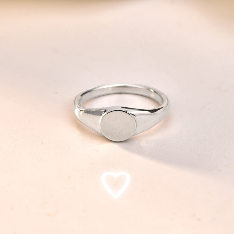 Gift Hollow Love Heart Projection Silver Ring