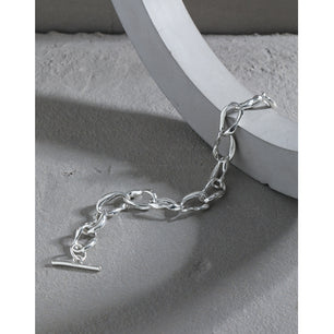 Office OT Twisted Rombo Chain Silver Bracelet