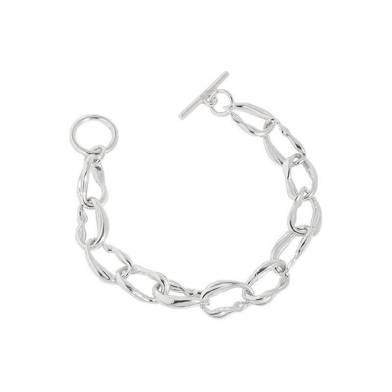 Office OT Twisted Rombo Chain Silver Bracelet