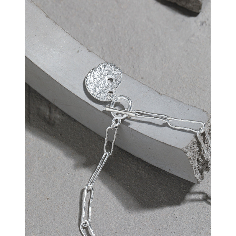 Women OT Lotus Leaf Silver Necklace