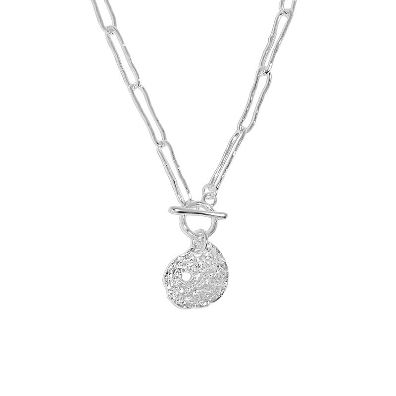 Women OT Lotus Leaf Silver Necklace