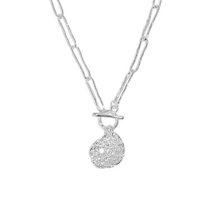 Women OT Lotus Leaf Silver Necklace