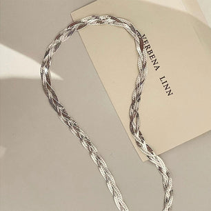 Women Multilayer Retro Creative Woven Snake Bone Chain Silver Necklace