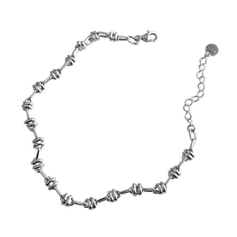 Honey Moon Lover Beads Silver Promise Bracelet