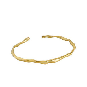 Irregular Fashion Simple Silver Open Bangle