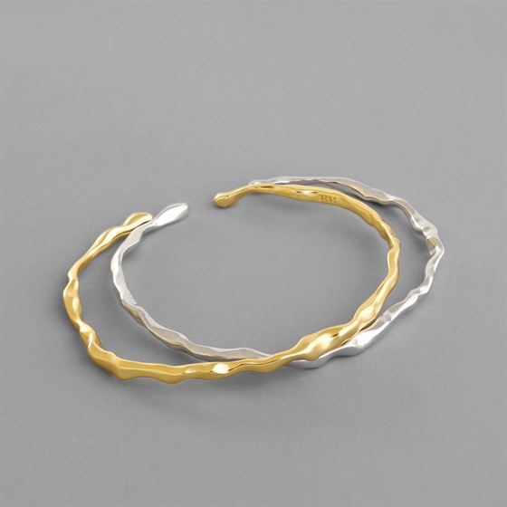 Irregular Fashion Simple Silver Open Bangle