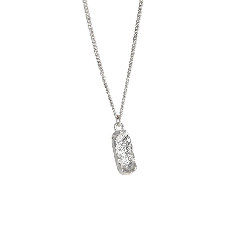 Gift Irregular Peanut Silver Necklace