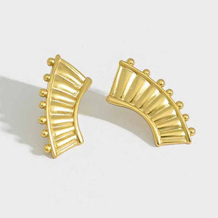 Fashion Lyre Piano Silver Stud Earrings