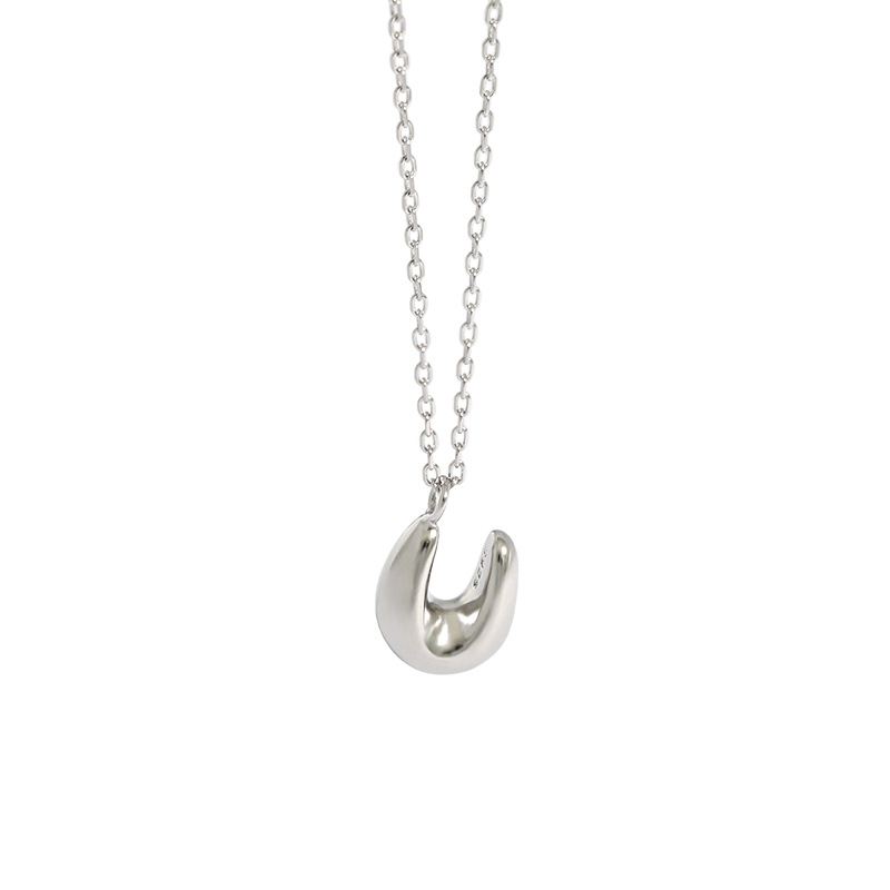 Gift U Shape Silver Necklace