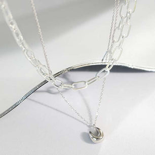 Gift U Shape Silver Necklace