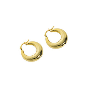 Simple Mini Circles Geometry Silver Hoop Earrings