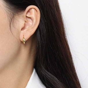 Fashion Geometry Agravity Circles Silver Hoop Earrings