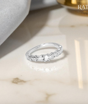 Celestial Star Cluster Silver Ring