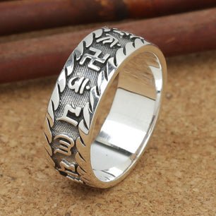 Men's Vintage Om Silver Ring