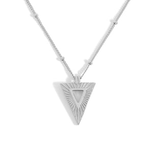 Statement Geometry Triangle Silver Necklace