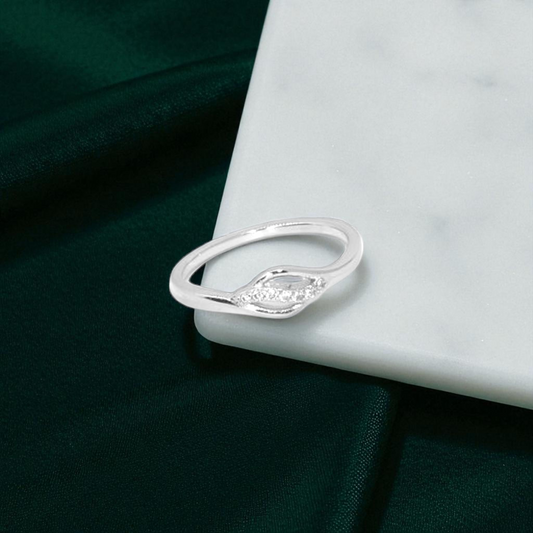 Whispering Leaf Silver Ring