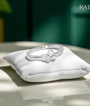 Dainty Butterfly Silver Ring