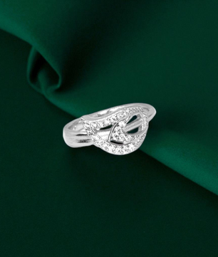 Twist of Fate Silver Band Ring