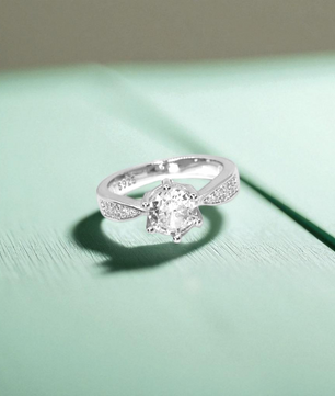 Eternal Spark Solitaire Silver Ring