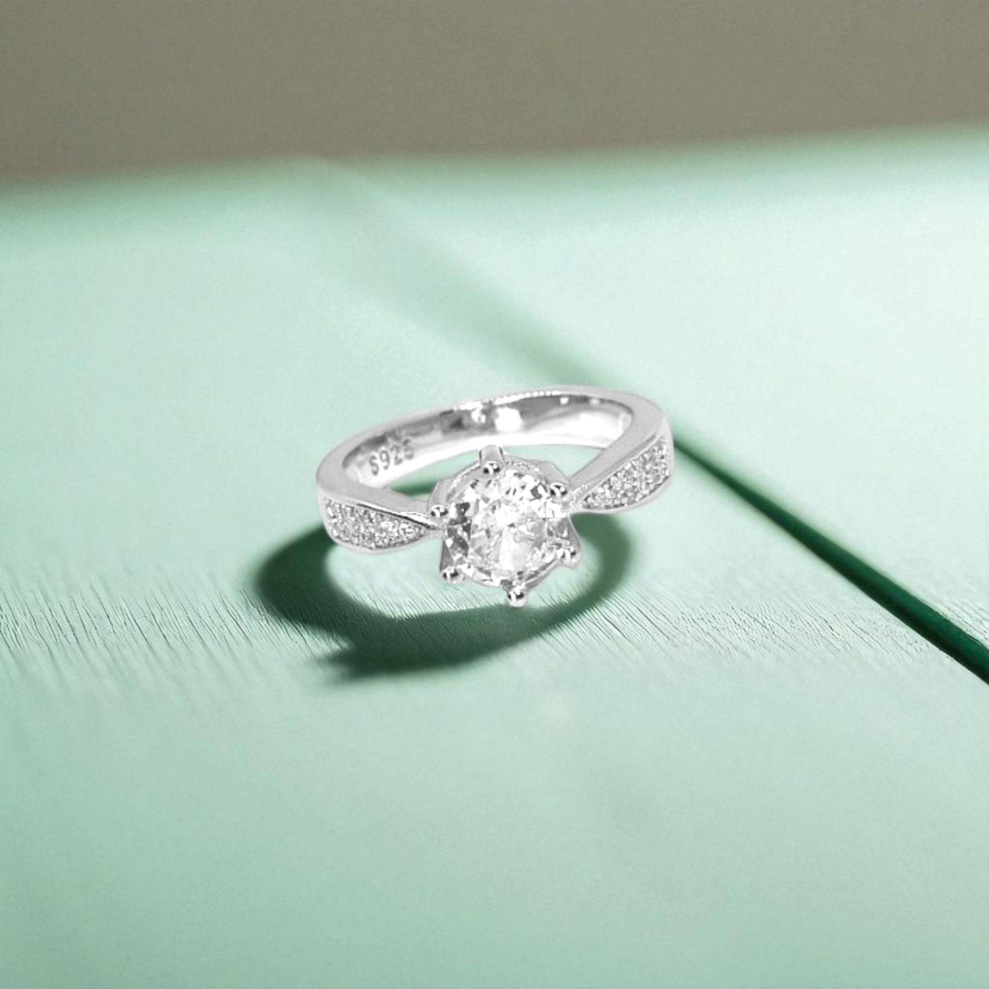 Eternal Spark Solitaire Silver Ring