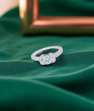 Halo Hush Silver Ring