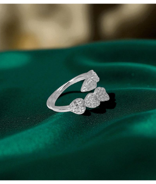 Trillium Bloom Silver Ring