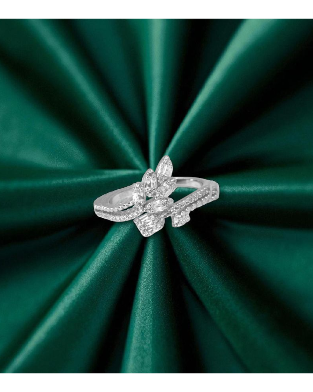 Celeste Petal Cluster Silver Ring