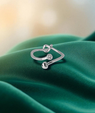 Heartbeat Spark Silver Ring
