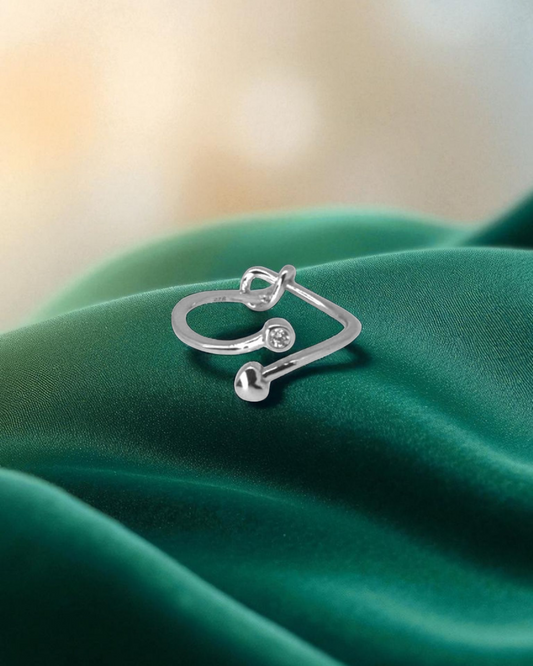 Heartbeat Spark Silver Ring