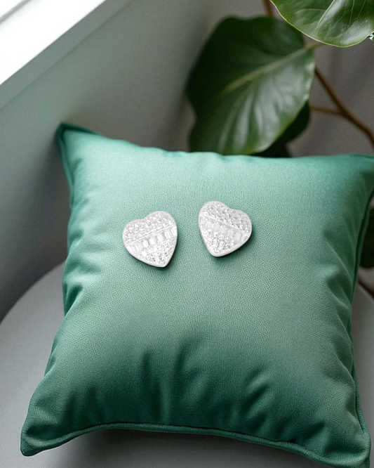 Silver Heartbeat Shine Earrings